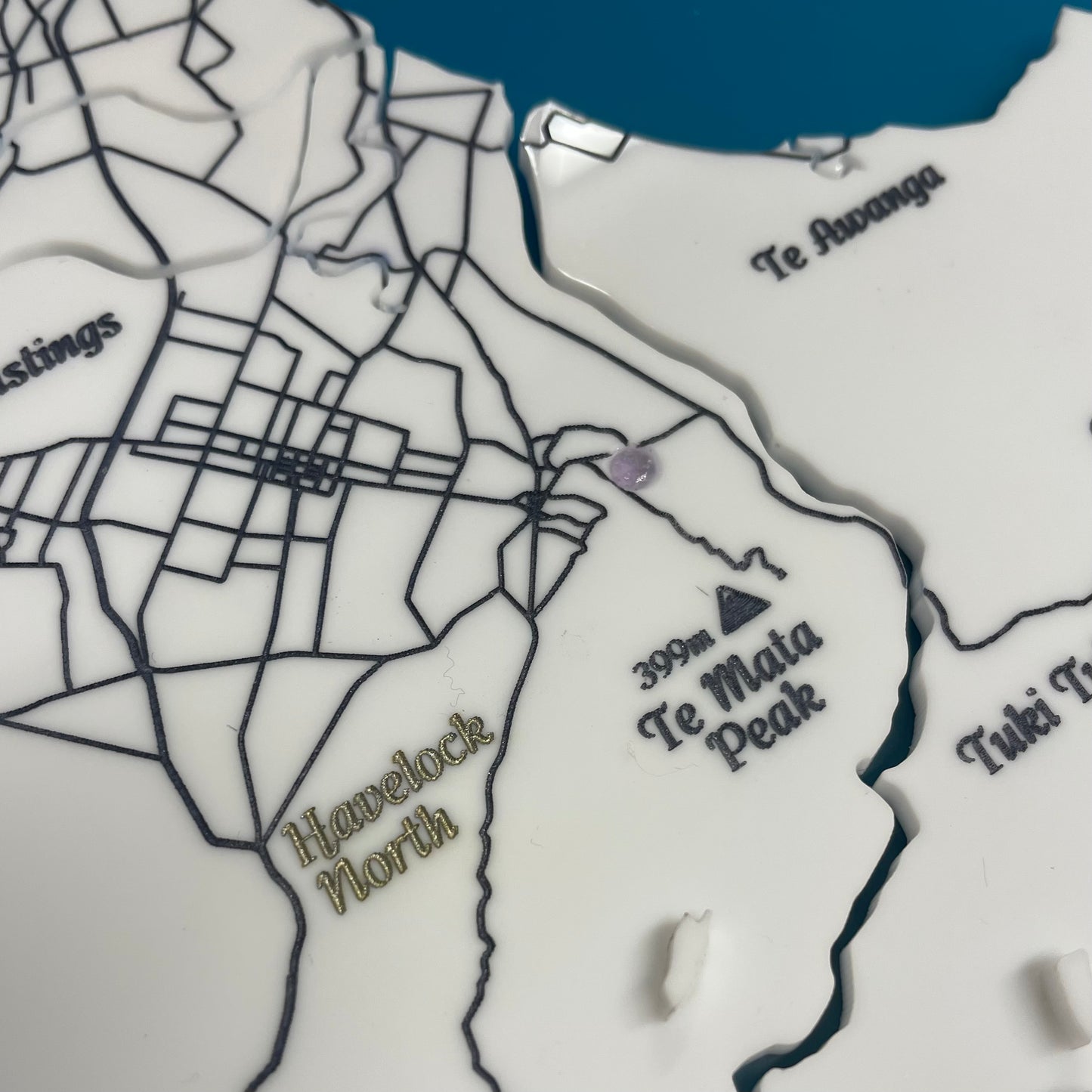 Custom Coastal Contour Map - premium