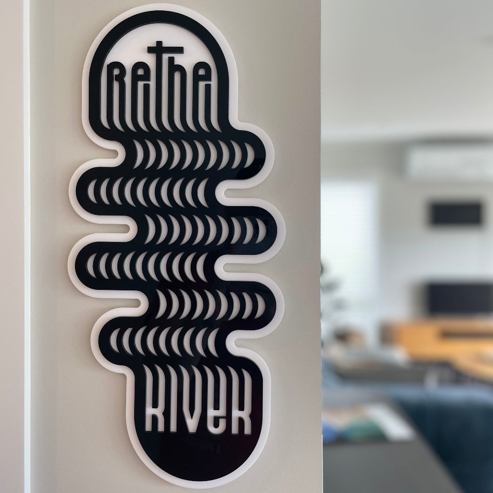 Be the River - typographic wall art