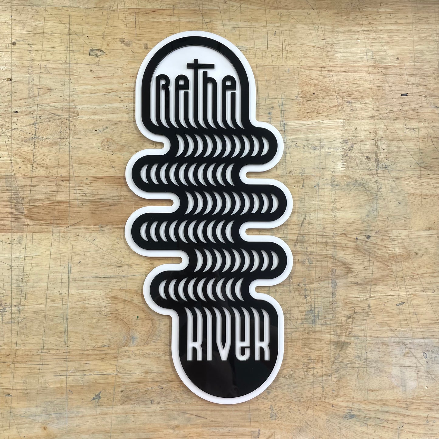 Be the River - typographic wall art