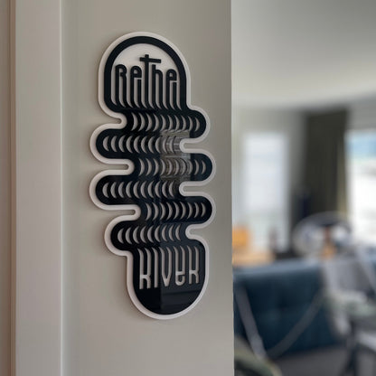 Be the River - typographic wall art