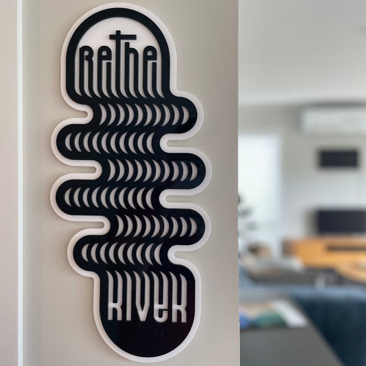 Be the River - typographic wall art