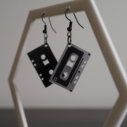 Vintage cassette tape earrings