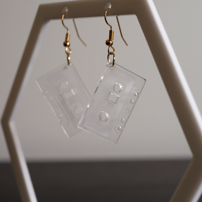 Vintage cassette tape earrings
