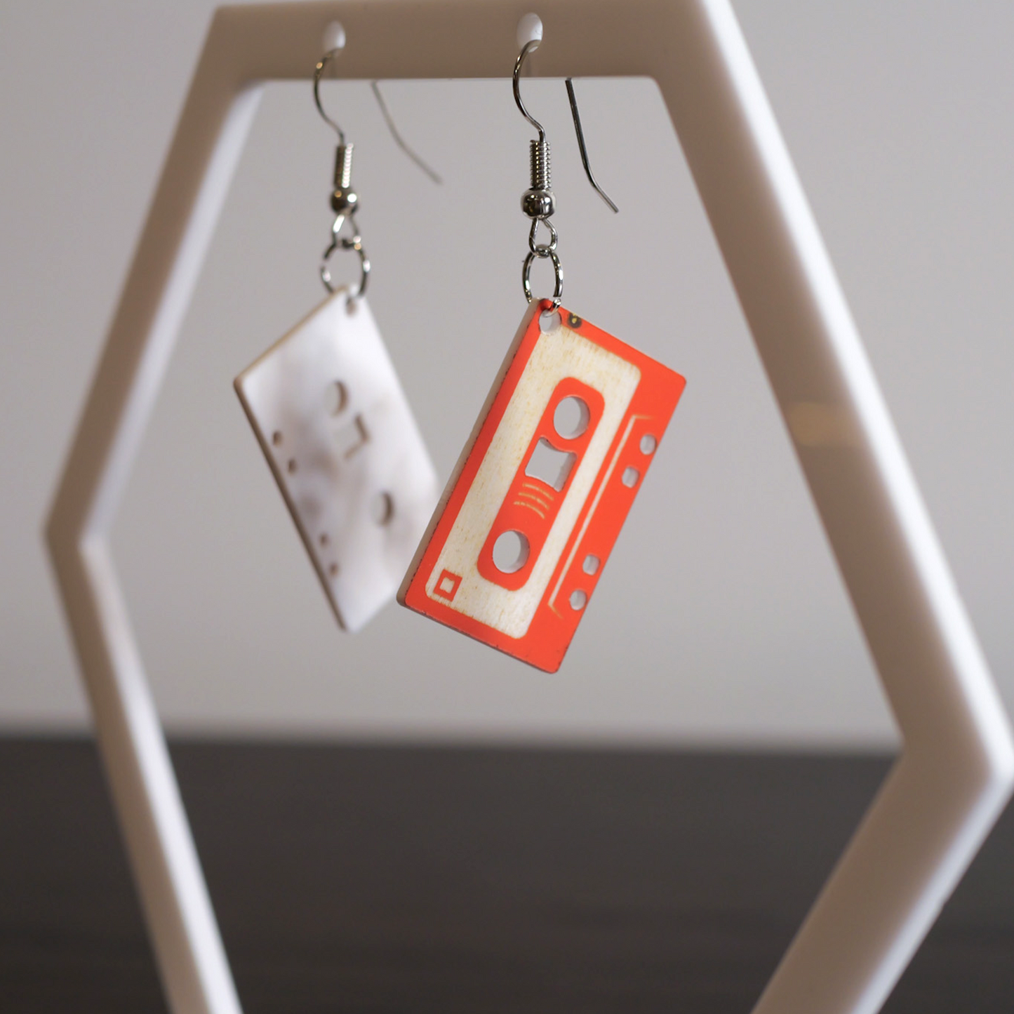 Vintage cassette tape earrings