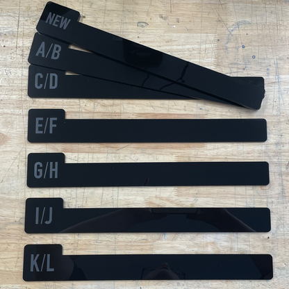 Vinyl record dividers - black acrylic