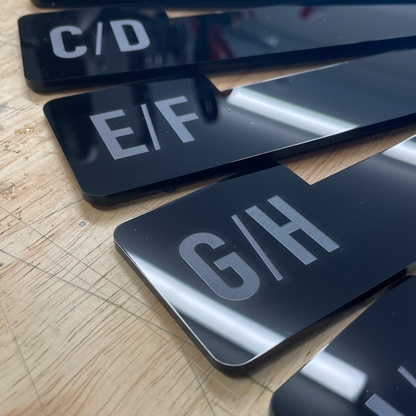 Vinyl record dividers - black acrylic